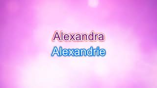 Karaoké Alexandrie Alexandra Claude François [upl. by Tegdirb675]