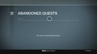 DESTINY HOW TO GET ABANDON QUEST BACK [upl. by Fredkin]