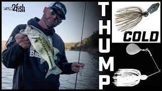 quotLateral Line Thumpingquot Winter Bass  ChatterBaits Spinnerbaits amp More [upl. by Anikal701]