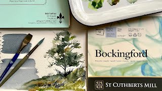 TESTING NEW PAPER BOCKINGFORD Watercolor Landscape Painting Simple Beginners Watercolour Tutorial [upl. by Natalie790]