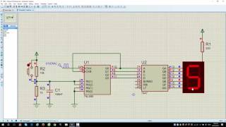 7490 Counter and 7447 BCD to LED 7 segment decoder [upl. by Aubrette776]