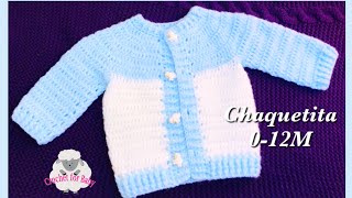 Ajuar Saquito chambrita chaleco tejido a crochet para bebes 22 [upl. by Monika]