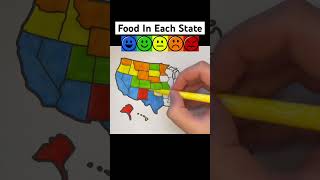 Food In Each State 🇺🇸usa unitedstates map geography states food [upl. by Anele]