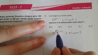 Karekök YKSLYS MODÜLER ARİTMETİK Test2 Matematik Anlatımlı Çözümleri [upl. by Wang640]