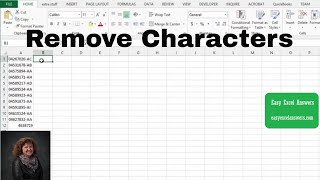 How to remove Characters from fields in Excel [upl. by Edylc]