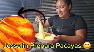 😱Josselin Prepara Esta Rica Comida 😋Pacayas Forradas 😍 [upl. by Victorine]