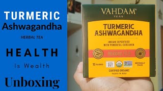 Vahdam Turmeric Ashwagandha Tea Review  Ashwagandha benefits for men [upl. by Anai139]