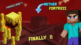 I FOUND A NETHER FORTRESS IN MINECRAFT 😱 Gameplay26 [upl. by Henka]