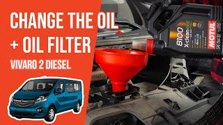 Change the oil and the oil filter Vivaro mk2 16 CDTI 🛢 [upl. by Susi699]