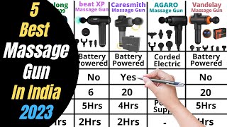 5 Best Massage Gun In India 2023  Lifelong vs beatXP vs Caresmith vs AGARO vs Vandelay Massage Gun [upl. by Adnilev]