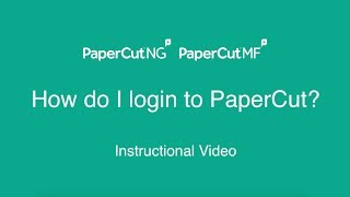 How To Login to PaperCut [upl. by Joshuah]