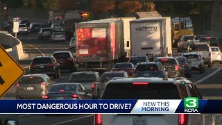 What is most dangerous hour to drive in California [upl. by Suravaj]