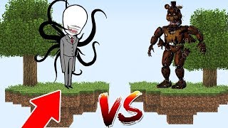 ILHA DO SLENDERMAN VS ILHA DO FREDDY DO MAL no MINECRAFT [upl. by Valiant]