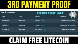 Claim Unlimited Free Litecoin LTC  New Free Litecoin Earning Website 2023  LTC Payment Proof [upl. by Soulier]