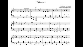 Wellerman  Piano Solo sea shanty  late beginner to intermediate arrangement [upl. by Odiug354]