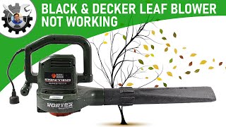 Black amp Decker Leaf Blower Not Working [upl. by Castor]