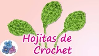 Como hacer Hojas para Flores de Crochet Easy Crochet Leaf Hojas Ganchillo Amigurumi Pintura Facil [upl. by Brandes549]