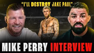 BISPING interviews MIKE PERRY quotIm Going to KNOCK OUT Jake Paulquot [upl. by Milah]