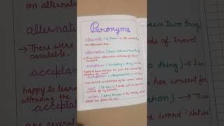 Paronyms For competitive Exam [upl. by Edualcnaej]