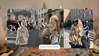 5 idées coiffures aesthetic pour les fêtes 🎄❄️ [upl. by Jammin650]