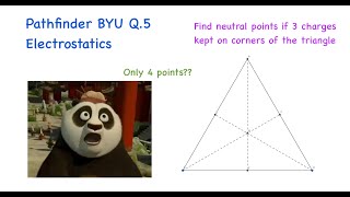 Only 4 Neutral points Pathfinder BYU Q5 Electrostatics [upl. by Nagyam]