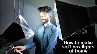 How to make softbox lights at home  Homemade softbox light in Very cheap prize [upl. by Nylaj]