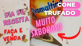 FAÇA E VENDA  CONE OVOMALTINE  PRODUÇÃO DE BOMBONS DE [upl. by Nywroc]