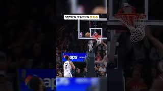 Ben Simmons reaction after Bradley Beal misses layup 😄 [upl. by Sauder]