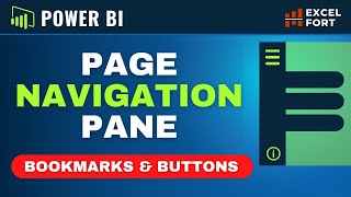 Power BI PAGE NAVIGATION Panel  HOW TO easily create with Bookmarks amp Buttons [upl. by Opal]