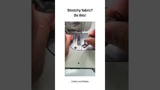 Sew stretchy fabric with this trick tipsandtricks sewingmadeeasy sewinghack dtla sewingstudio [upl. by Hesper]