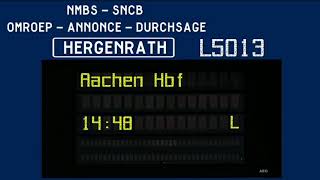 NMBS SNCB EMMA Omroep  Annonce  Durchsage HergenrathL5013 ➡Aachen Hbf bilingual 30IX2022 [upl. by Leahci796]