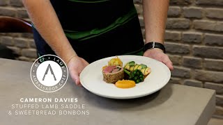 Stuffed Lamb Saddle amp Sweetbread Bon Bons Full Recipe with Ambassador Chef Cameron Davies [upl. by Llednar930]