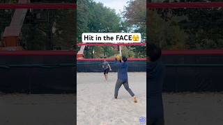 Beach volleyball Swing to the FACE🫣🤕🏐 beachvolleyball volleyball volleyballplayer fail funny [upl. by Keven559]