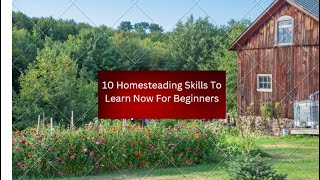 10 homesteading skills to learn now for beginners [upl. by Enaerb]