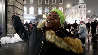 Feeding Homeless People at Christmas in London 2017 [upl. by Nnyluqcaj]