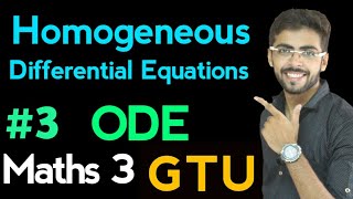 Homogeneous Differential Equation  Ordinary Differential Equations in Hindi  ODE 3 [upl. by Derfniw]