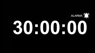 🔔CRONÓMETRO de 30 minutos CON ALARMA  Temporizador de 1800 segundos [upl. by Sawyor]