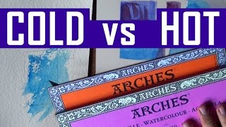 Watercolor Paper  Arches Rough VS Hot Pressed Arches Hot Press Review amp Demo  Tools 3 [upl. by Aeduj]