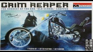 How to Build the Grim Reaper Chopper by Tom Daniels 18 Scale Monogram Kit 857541 Review [upl. by Eissej]