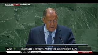 79th UNGA I Russias Foreign Minister Sergey Lavrov addresses UN General Assembly [upl. by Ttoille54]