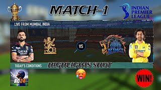 RCB VS CSK IPL MATCH1 HIGHLIGHTS IN HINDI [upl. by Rayford]