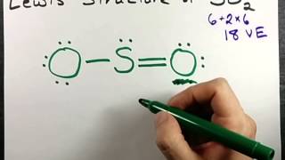 Lewis Structure of SO2 sulfur dioxide [upl. by Ivers]