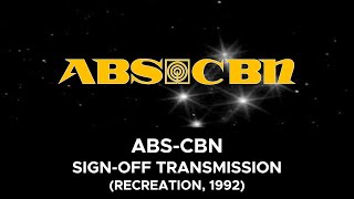 ABSCBN SignOff Transmission Recreation 1992 [upl. by Ethben725]