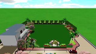 PART 2 LANDSCAPE BACKYARD DESIGN [upl. by Srednas]