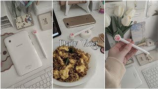 Homebody vlog Unboxing new accessories for my samsung tablet home cooking relaxing I Lunadrella [upl. by Eiramaliehs]