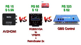 AV2HDMI vs RGBSVGA to YPBPR  RetroScaler 2x vs GBS Control  PS1 Comparison [upl. by Enom530]