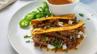 Saucy Birria Tacos Recipe [upl. by Neemsaj972]