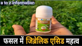 gibberellic acid  फसल में gibberellic एसिड की पूरीजानकारी [upl. by Kerin921]