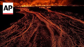 Volcano on Icelands Reykjanes Peninsula erupts for 7th time in a year [upl. by Uella962]