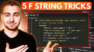 5 Useful f String Tricks  For Python [upl. by Irved981]